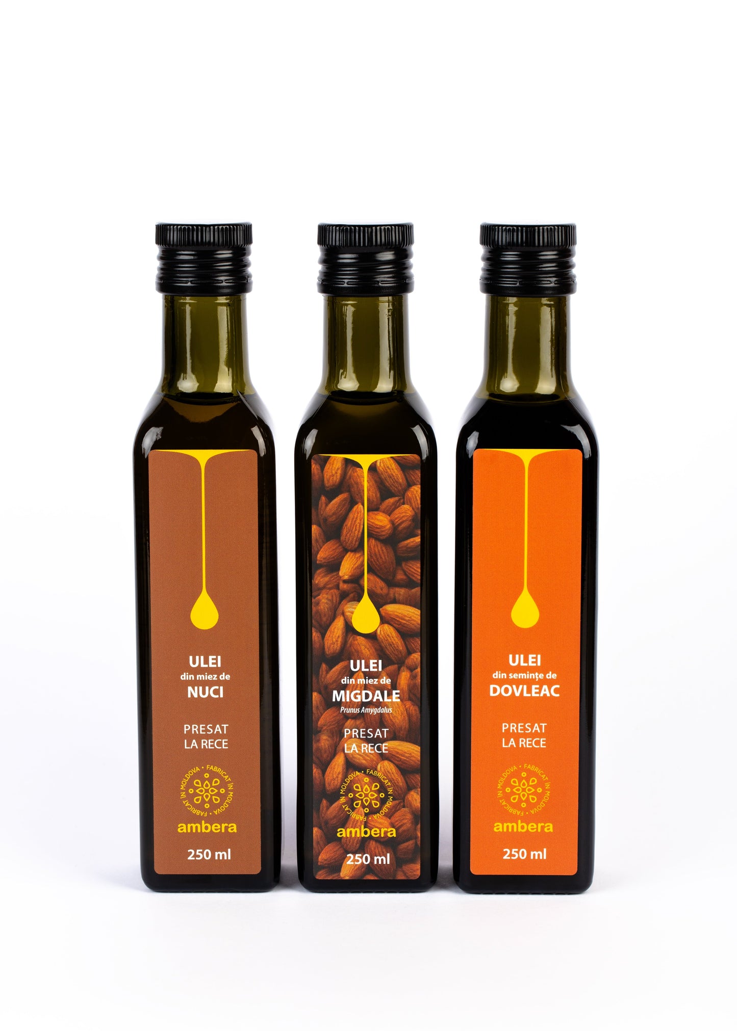 Set cadou 3 uleiuri presate la rece pentru Unchiu și Mătușa Ambera Moldova, cadou premium sănătate