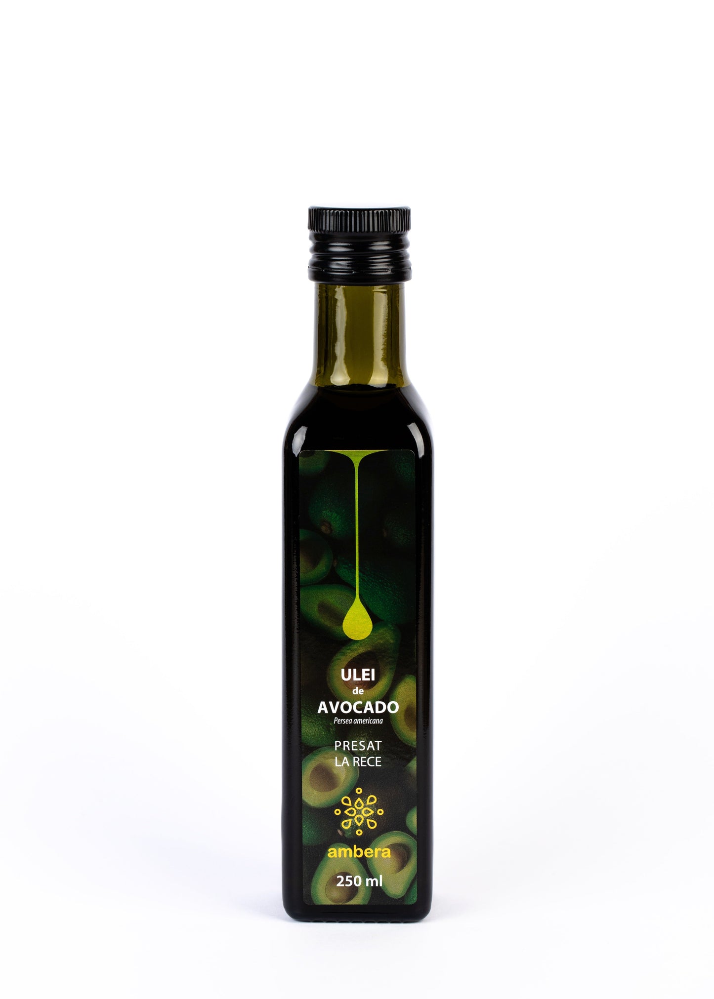 Ulei de avocado Ambera Moldova, presat la rece, sticlă 250ml pentru piele și păr sănătos