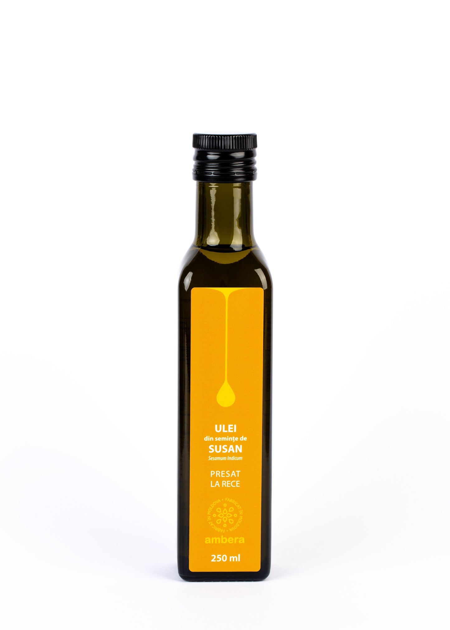 Ulei din semințe de susan Ambera Moldova, presat la rece, sticlă 250ml calciu și magneziu natural